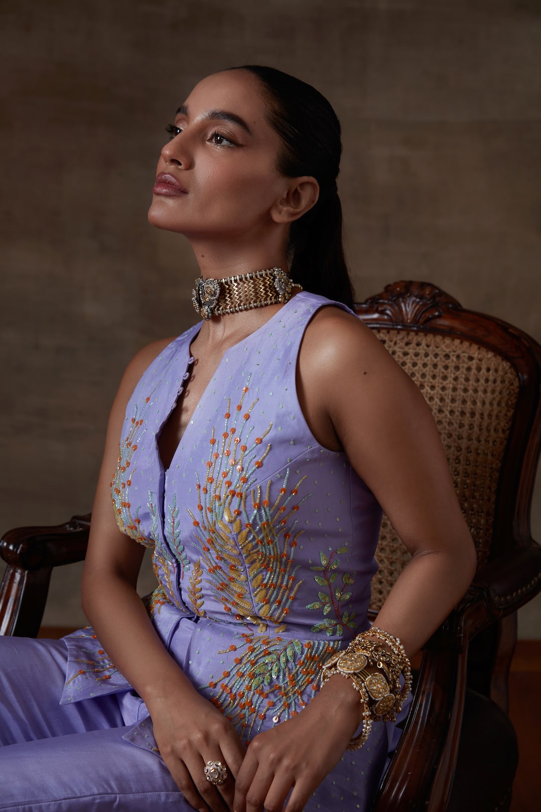 Peplum Top With Bell Bottoms - Dira by Diksha