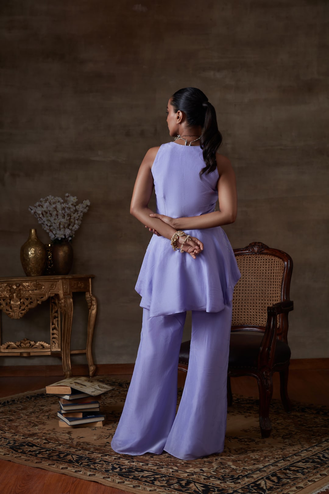 Peplum Top With Bell Bottoms - Dira by Diksha
