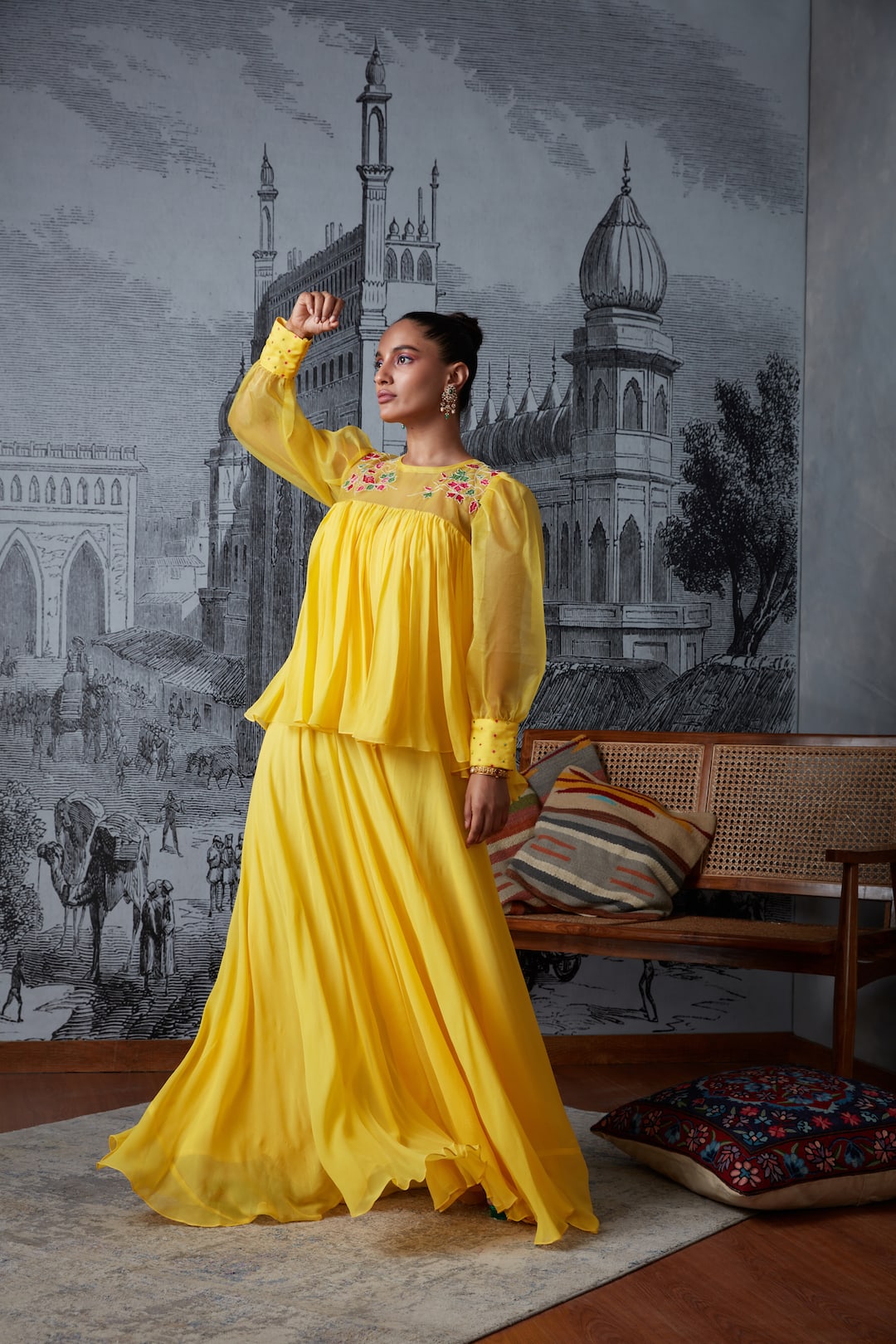 Short Kurta With Skirt - Dira by Diksha