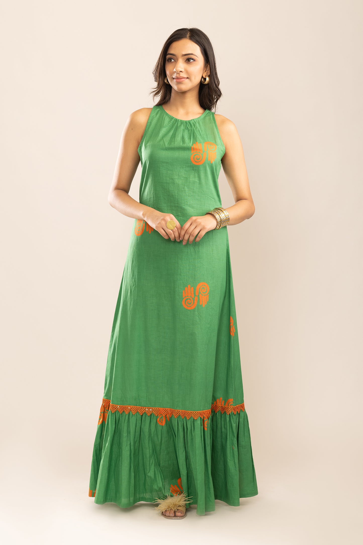 DUSKY GUAVA FLOWY DRESS