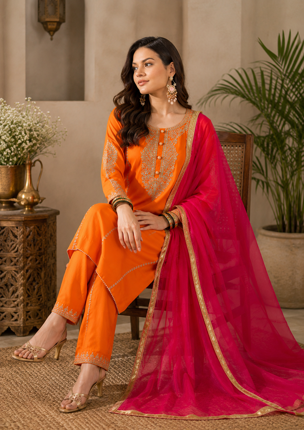 Kanak Kurta with Pant and Dupatta
