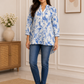 Azure TOILE  KURTA SHIRT