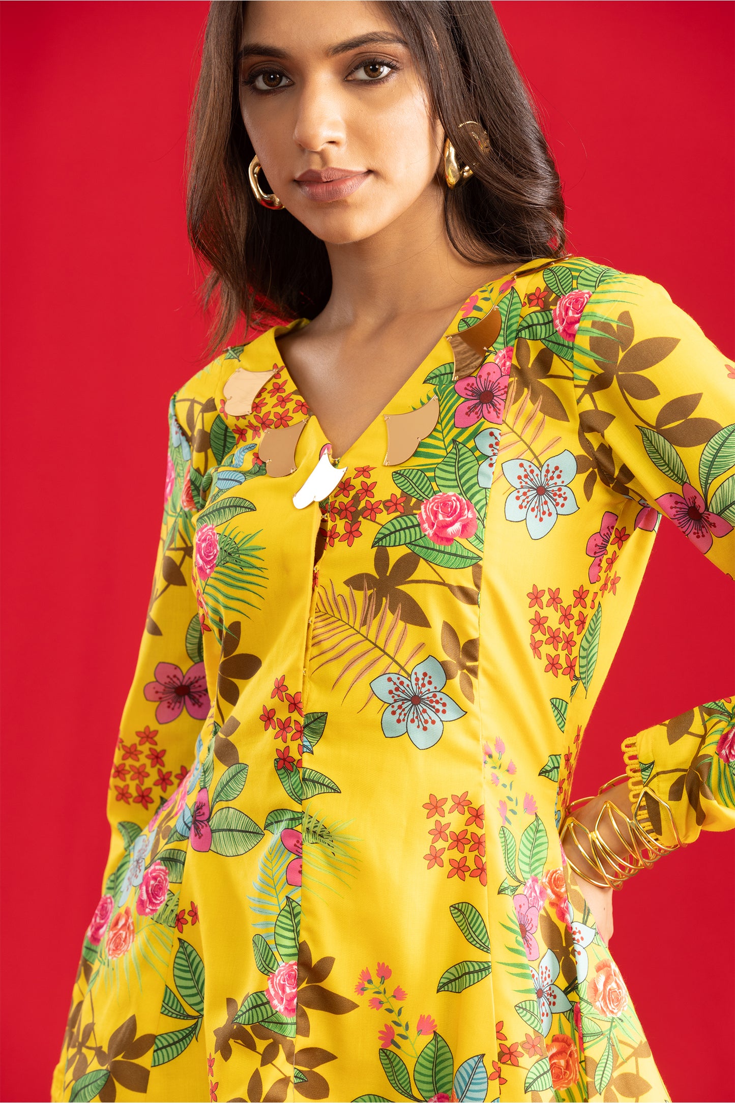 Peplum Kurta with a Bell Bottom