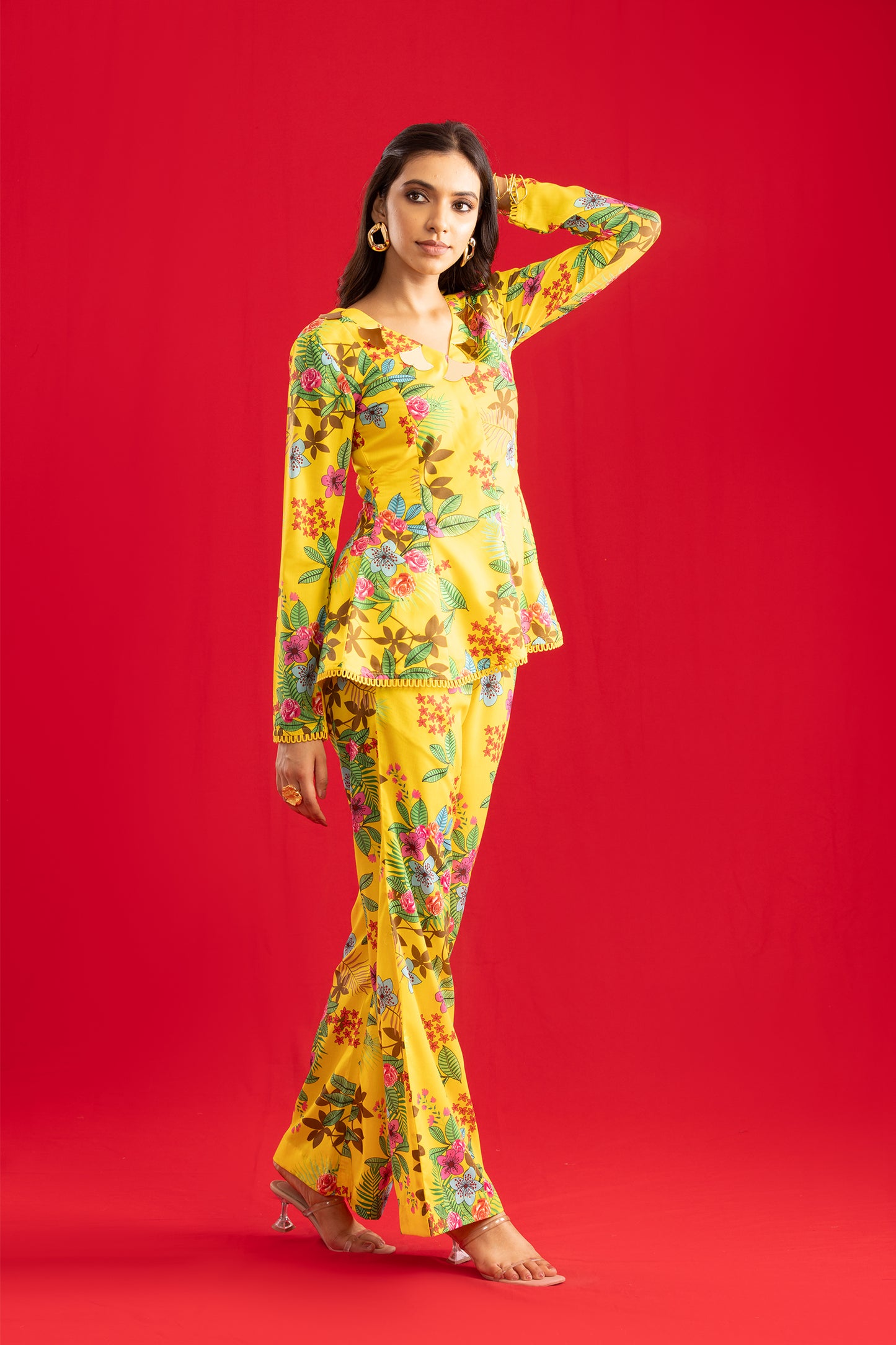 Peplum Kurta with a Bell Bottom