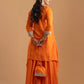 Kesariya Kurta with Skirt