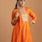 Kesariya Kurta with Skirt