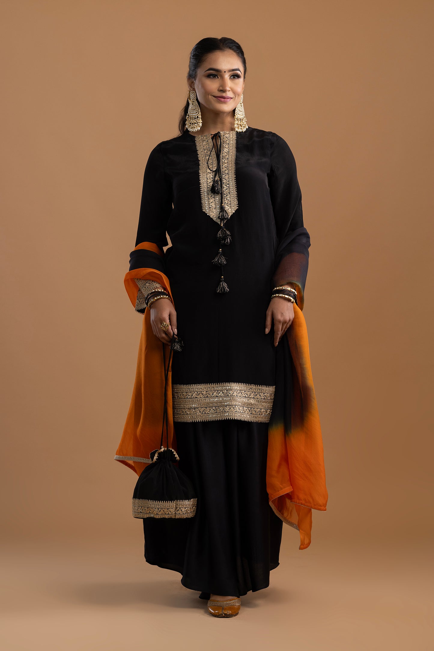 Noor Kurta with a draped salwar