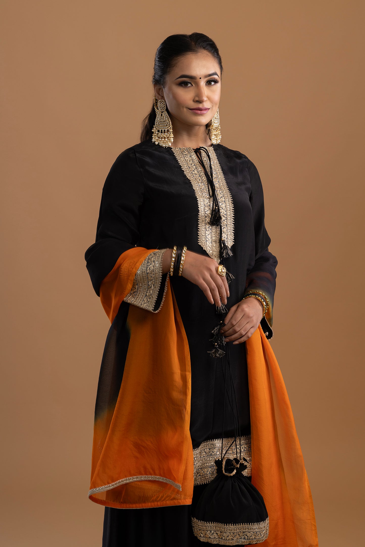 Noor Kurta with a draped salwar