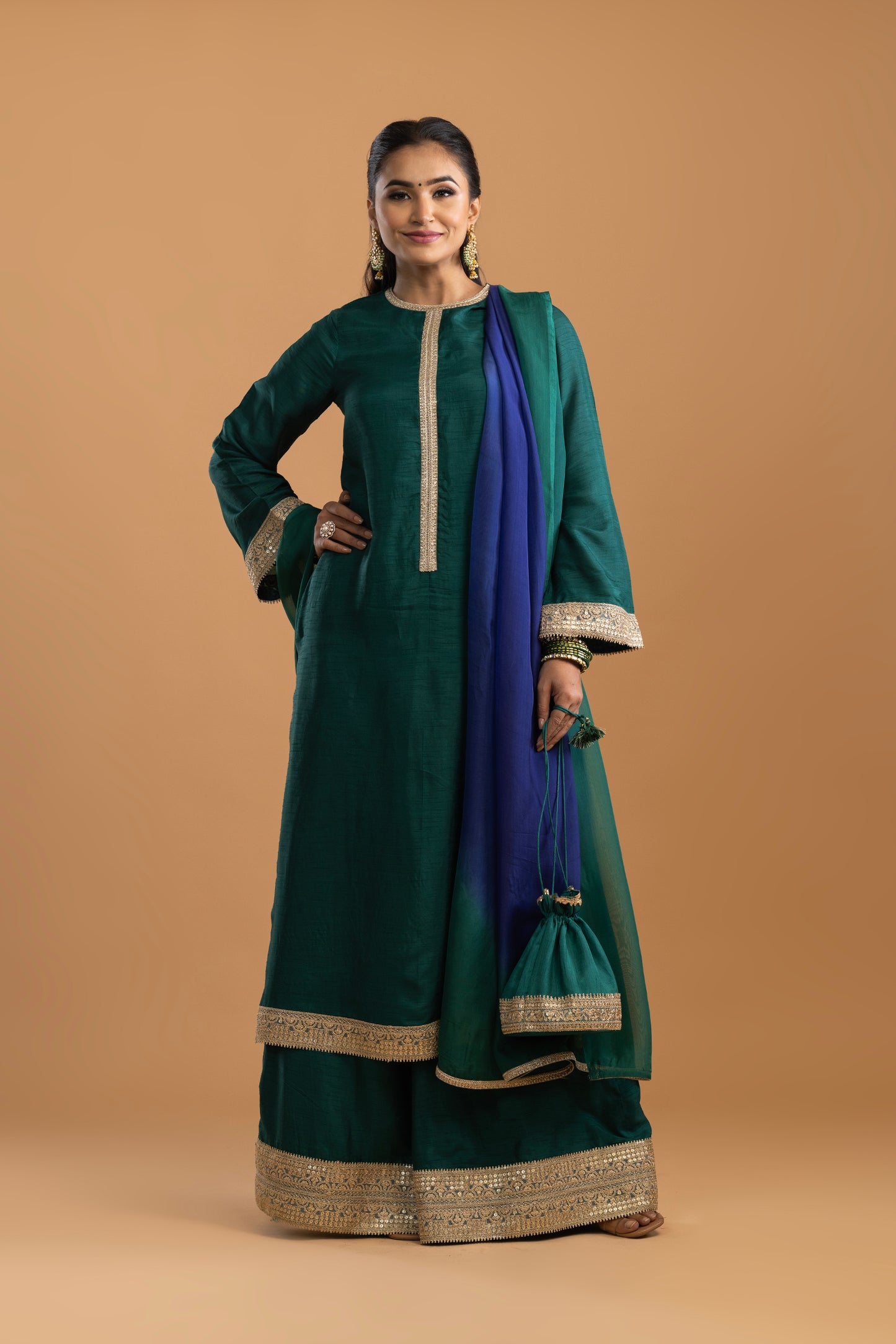 Mehreen Dola Silk kurta with Palazzo