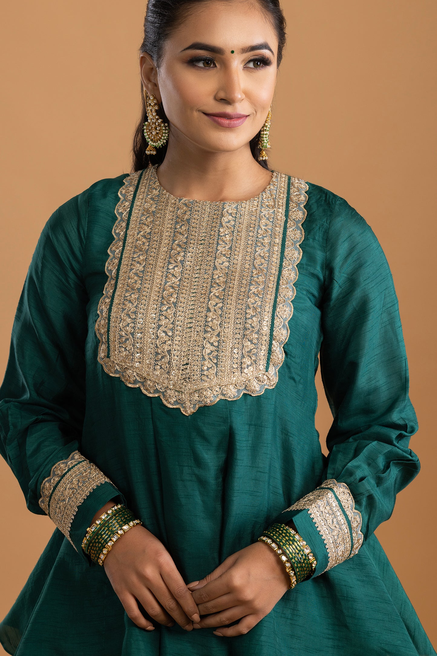 Mehreen Dola Silk Kurta with Skirt