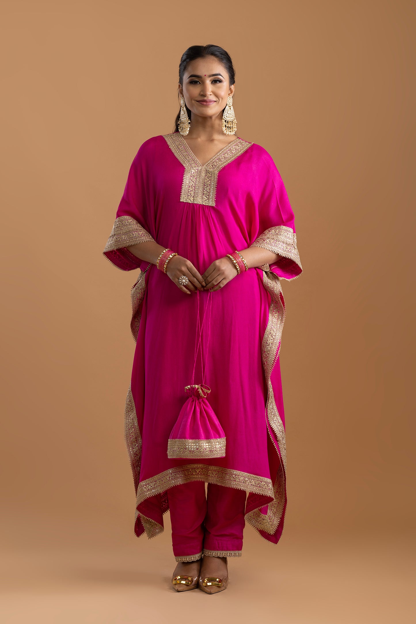 Akarshini Kaftan With Sleek Pants