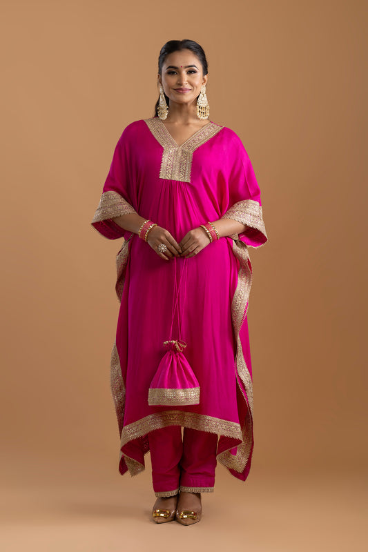 Akarshini Kaftan With Sleek Pants