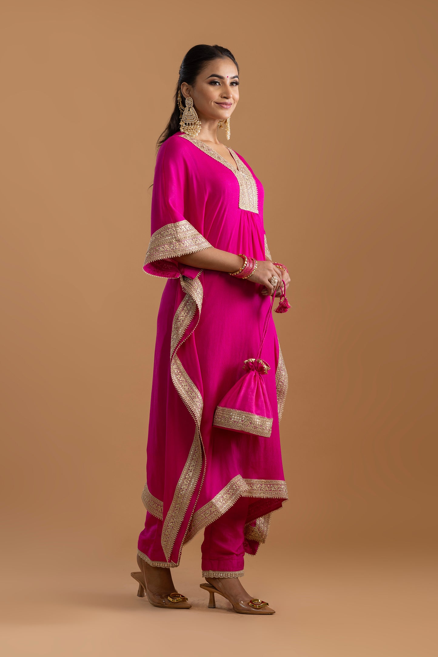 Akarshini Kaftan With Sleek Pants