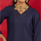 NEELA GULZAAR LONG KURTA WITH PALAZZO AND DUPATTA