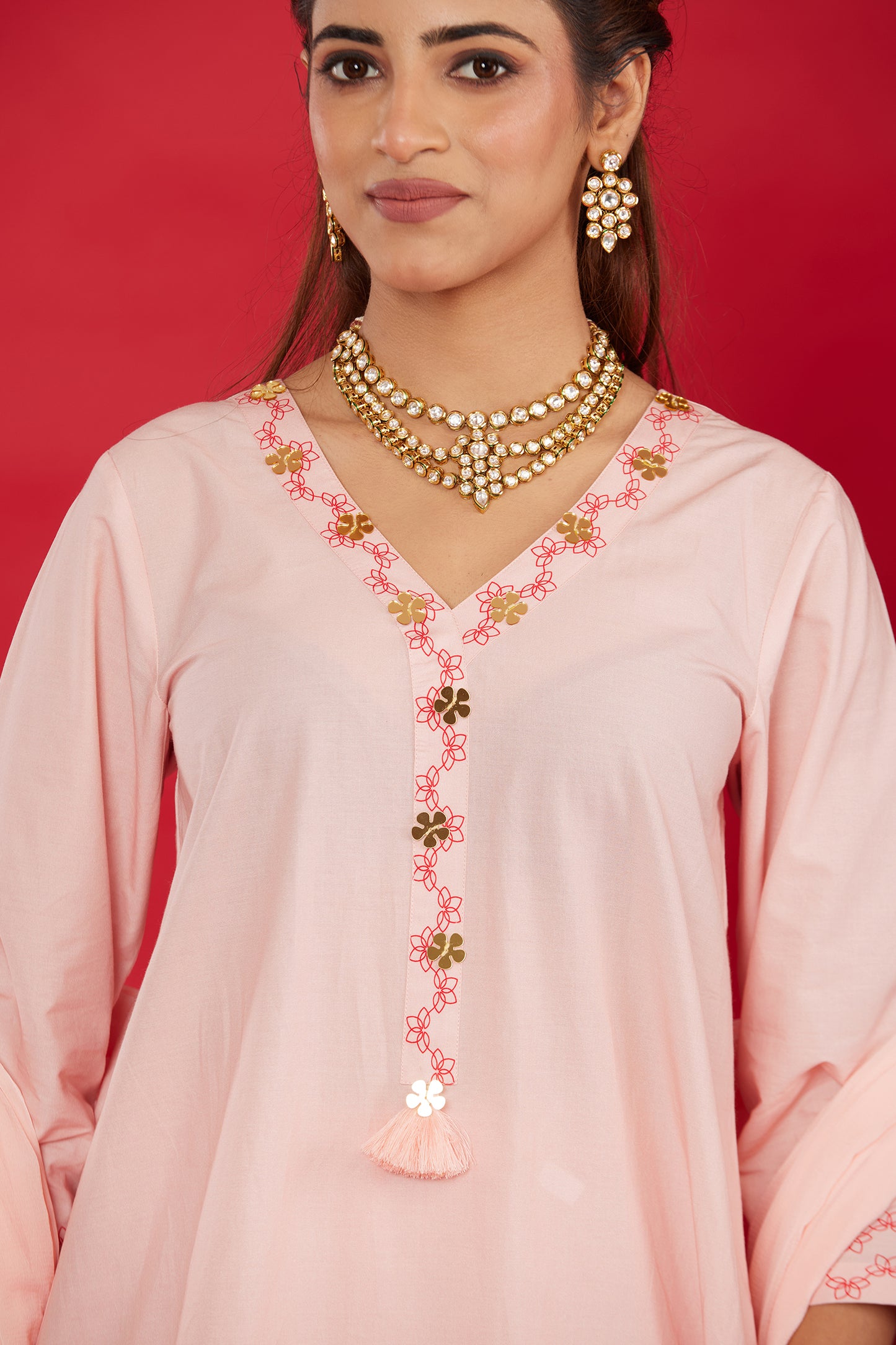 LOTUS BLOOM KURTA WITH SHARARA