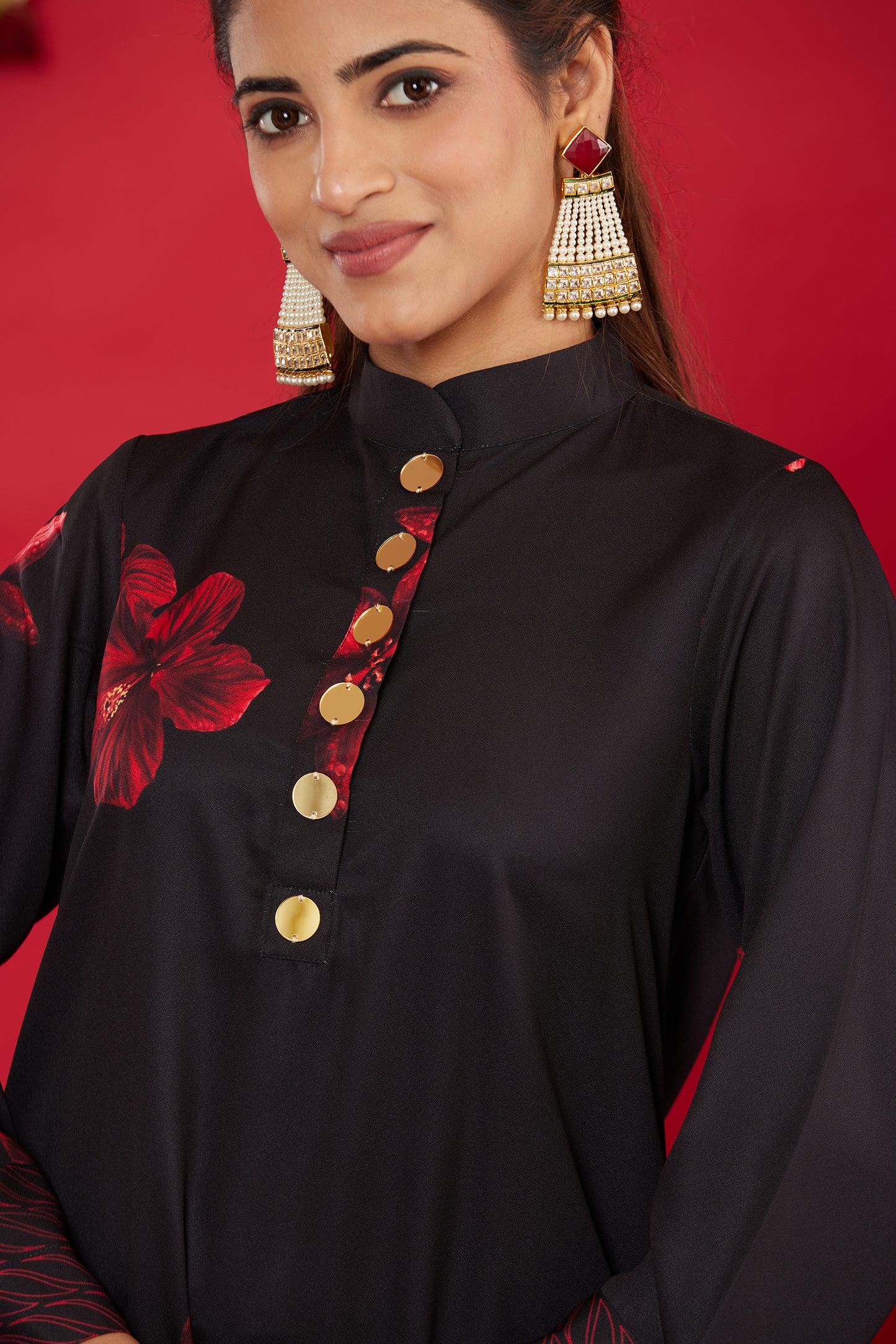 RAAT RANI ROUND- CUT KURTA, PALAZZO