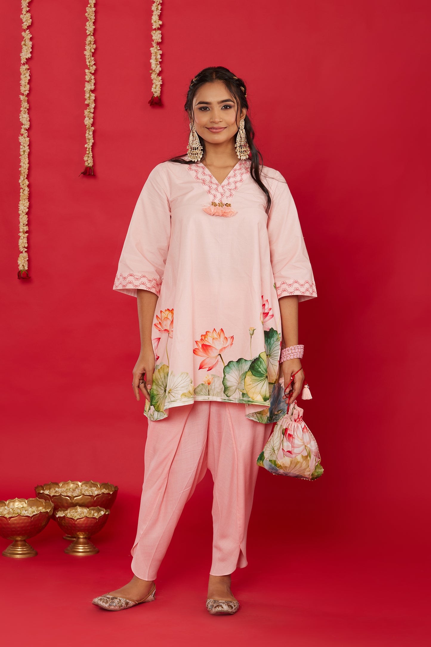 LOTUS BLOOM KURTA WITH TULIP PANT