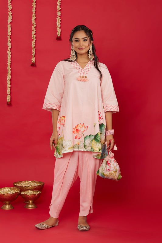 LOTUS BLOOM KURTA WITH TULIP PANT