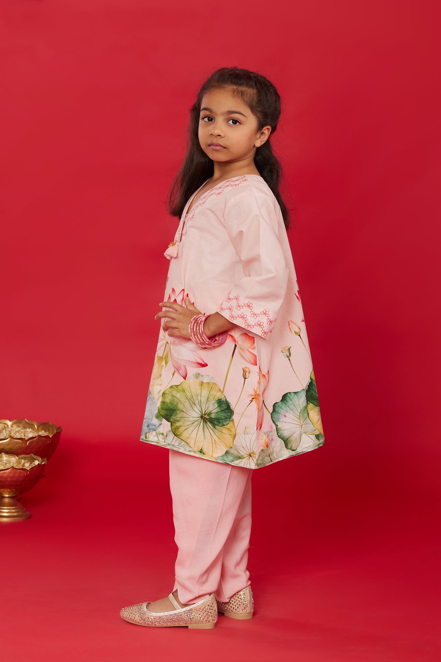 LOTUS BLOOM KURTA WITH TULIP PANT FOR KIDS