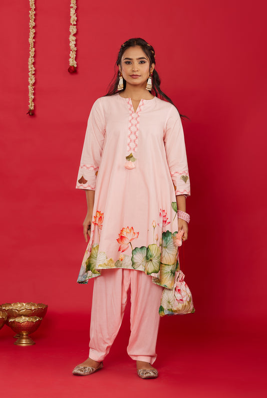 LOTUS BLOOM KURTA WITH SALWAR