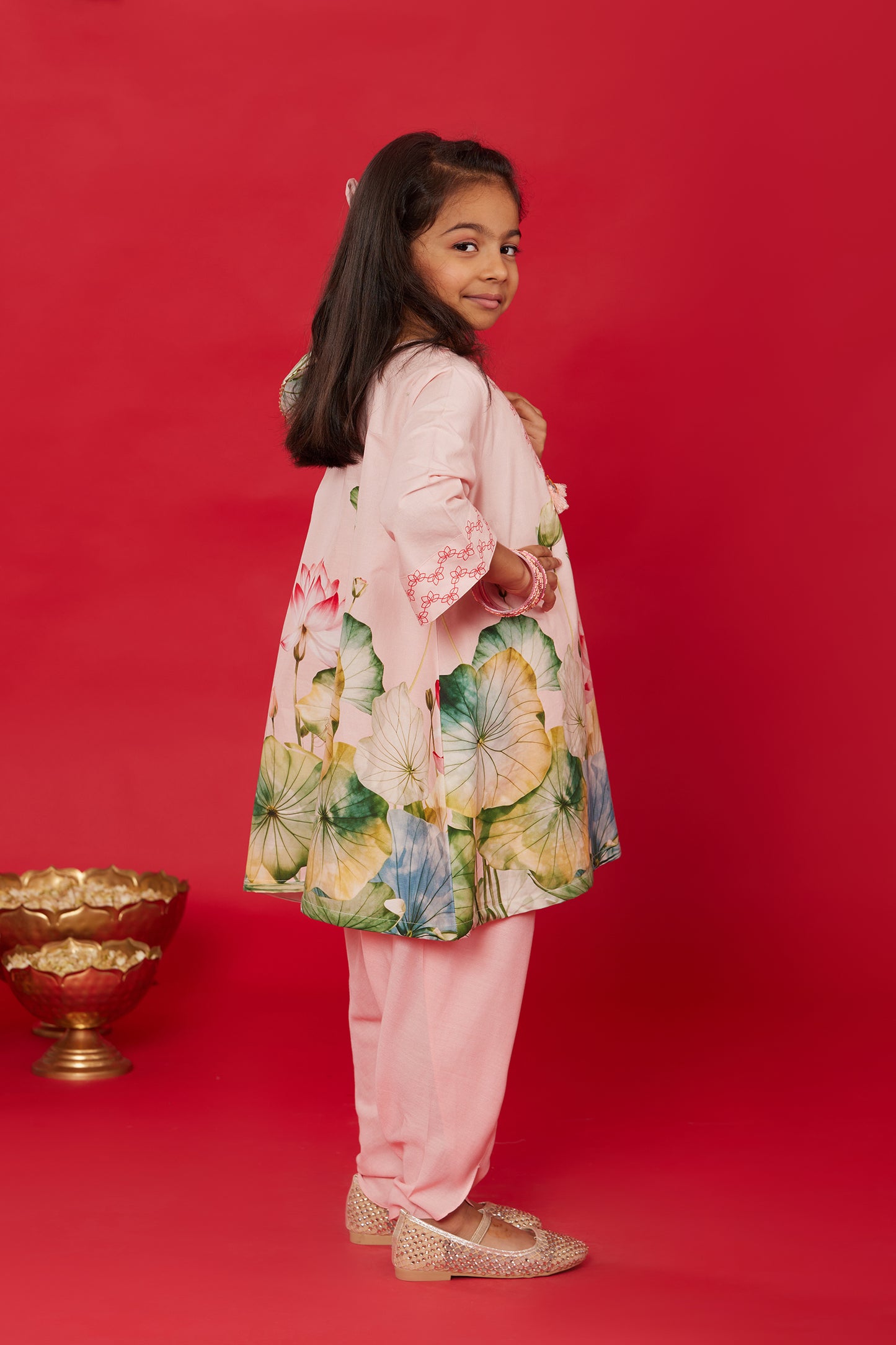 LOTUS BLOOM KURTA WITH TULIP PANT FOR KIDS