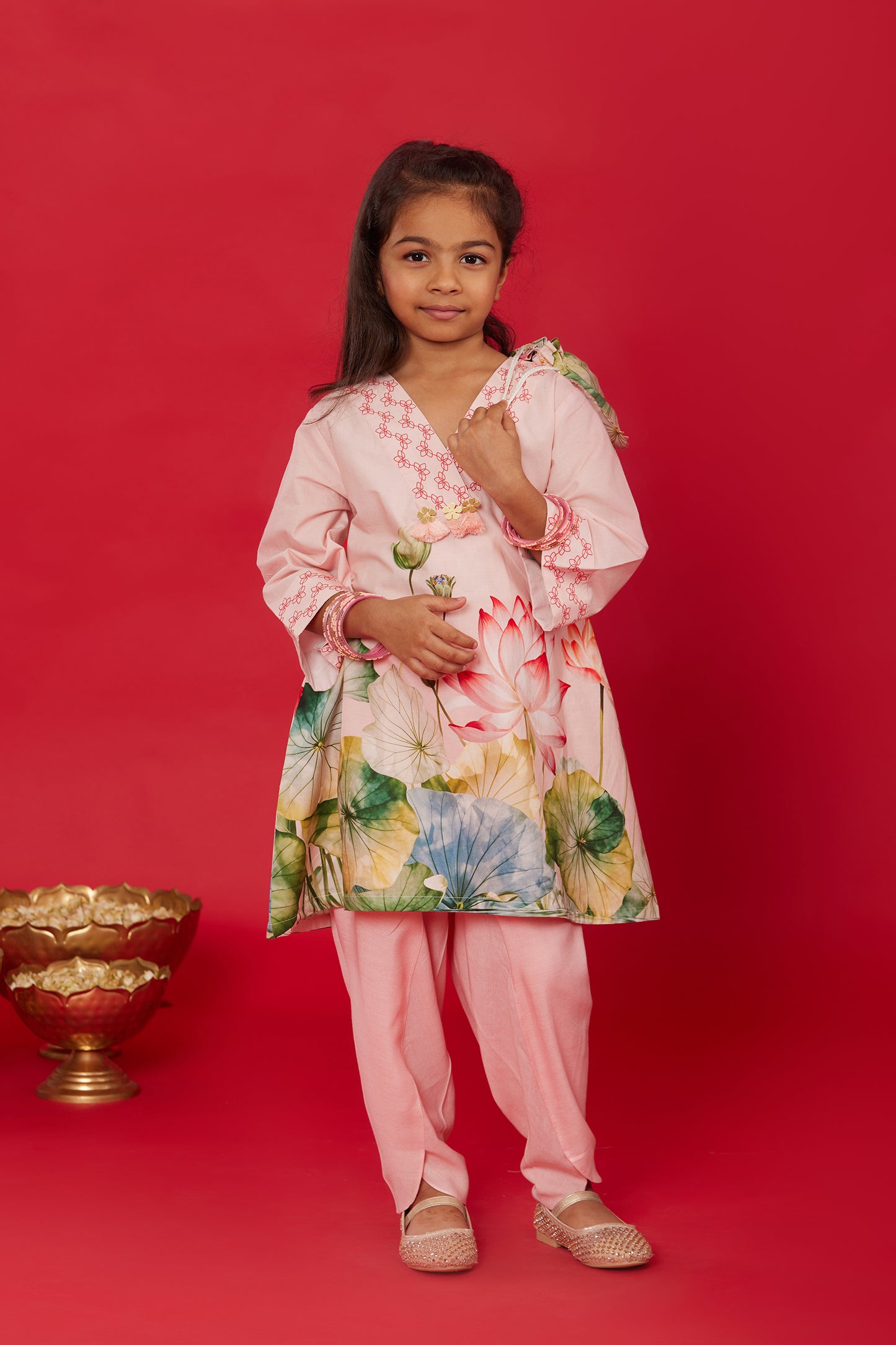 LOTUS BLOOM KURTA WITH TULIP PANT FOR KIDS