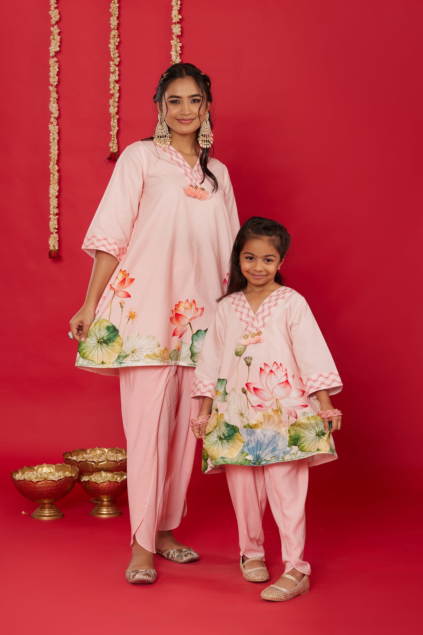 LOTUS BLOOM KURTA WITH TULIP PANT FOR KIDS