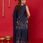 NEELA GULZAAR SLEEVELESS KURTA WITH PALAZZO AND DUPATTA
