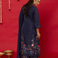 NEELA GULZAAR LONG KURTA WITH PALAZZO AND DUPATTA