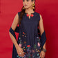 NEELA GULZAAR SLEEVELESS KURTA WITH PALAZZO AND DUPATTA