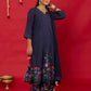 NEELA GULZAAR LONG KURTA WITH PALAZZO AND DUPATTA