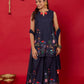 NEELA GULZAAR SLEEVELESS KURTA WITH PALAZZO AND DUPATTA