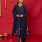 NEELA GULZAAR LONG KURTA WITH PALAZZO AND DUPATTA