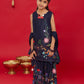 NEELA GULZAAR KURTA WITH PALAZZO AND DUPATTA FOR KIDS