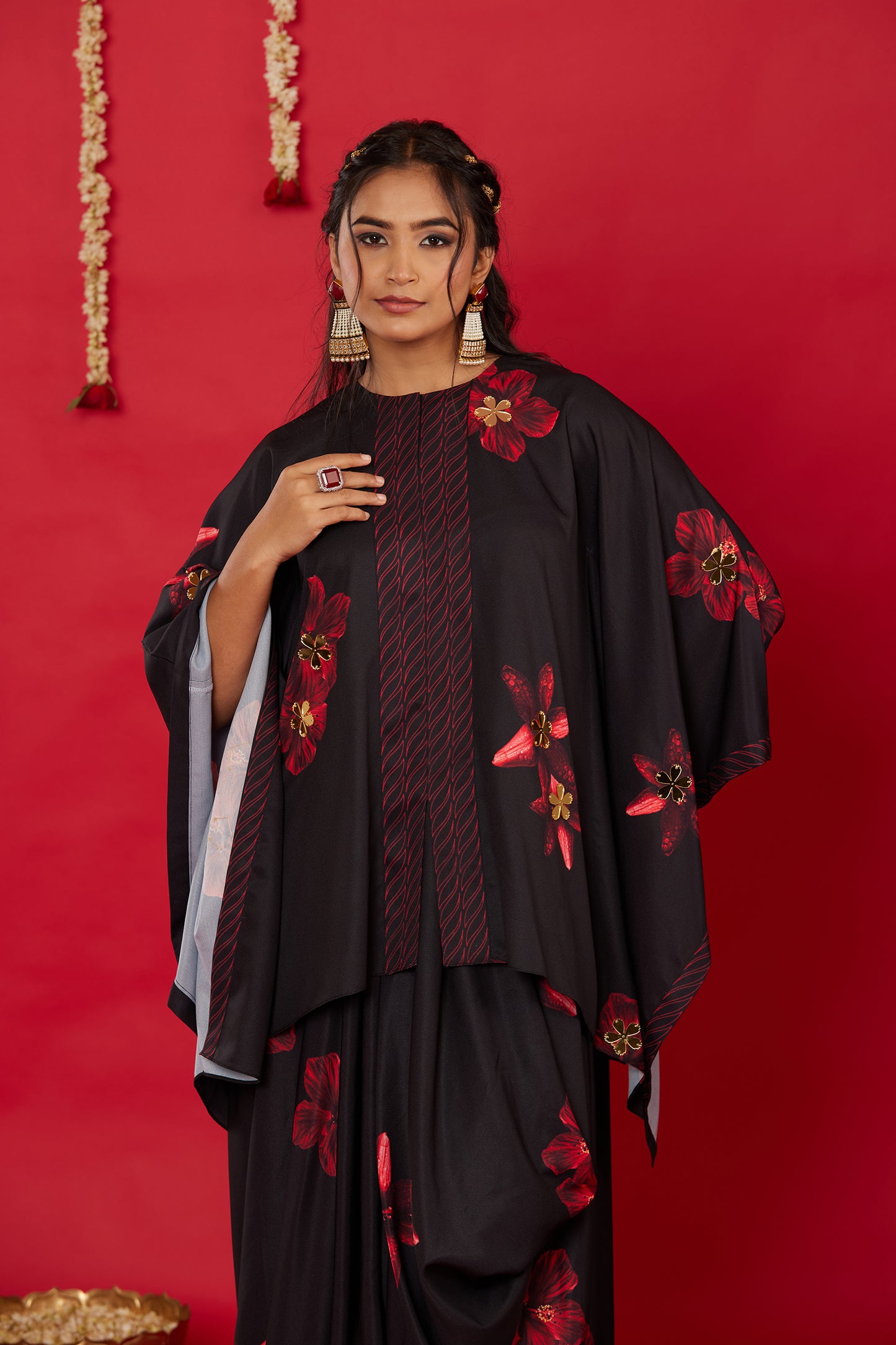 RAAT RANI KAFTAN WITH DRAPE SKIRT