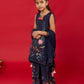 NEELA GULZAAR KURTA WITH PALAZZO AND DUPATTA FOR KIDS