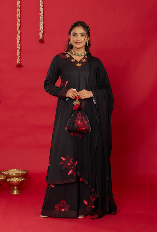 RAAT RANI LONG KURTA, PALAZZO AND DUPATTA