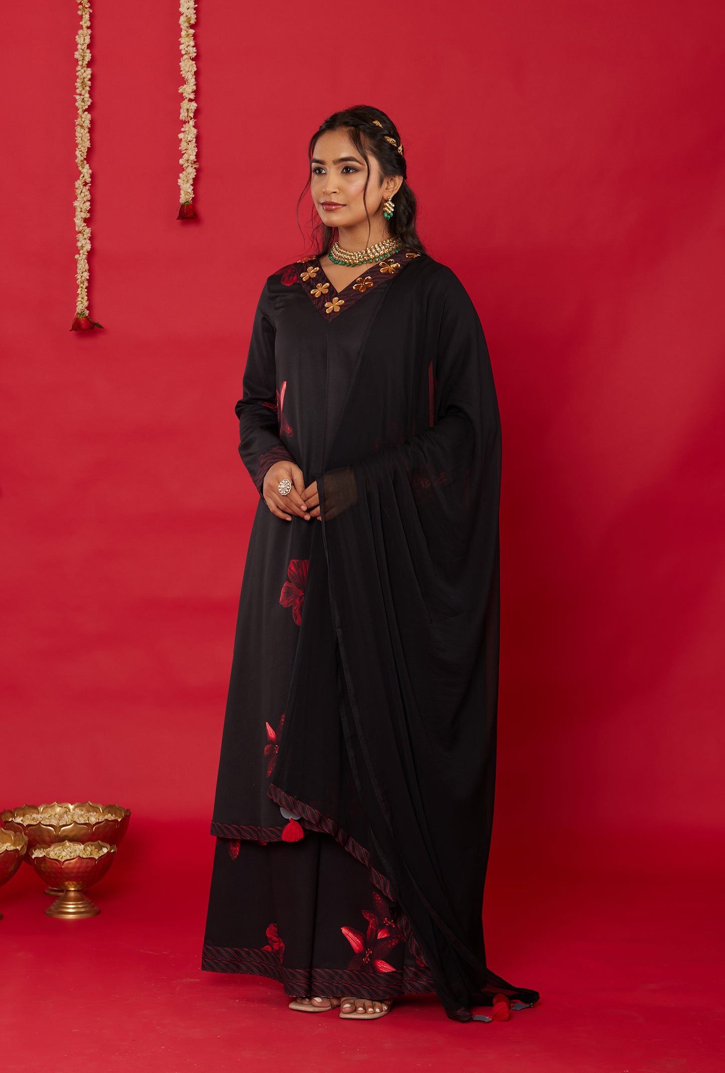 RAAT RANI LONG KURTA, PALAZZO AND DUPATTA