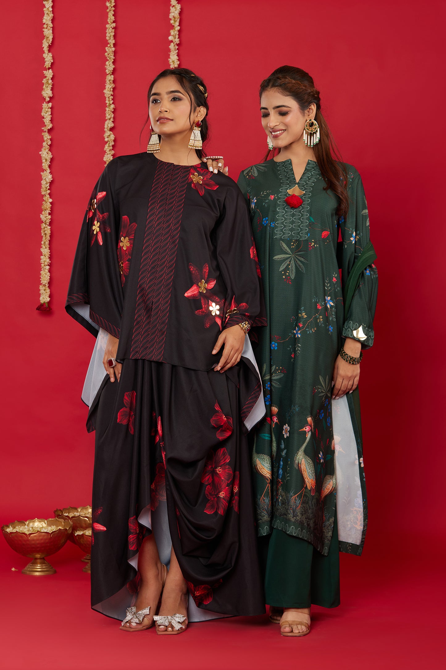 RAAT RANI KAFTAN WITH DRAPE SKIRT