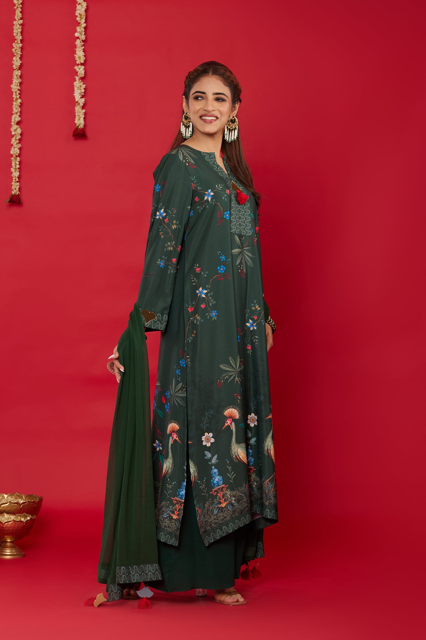 GUL KURTA WITH PALAZZO AND DUPATTA