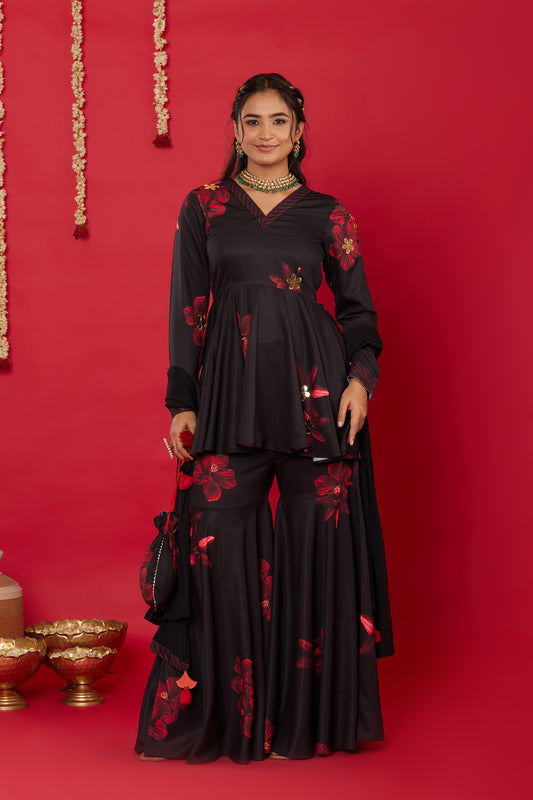 RAAT RANI PEPLUM, SHARARA AND DUPATTA