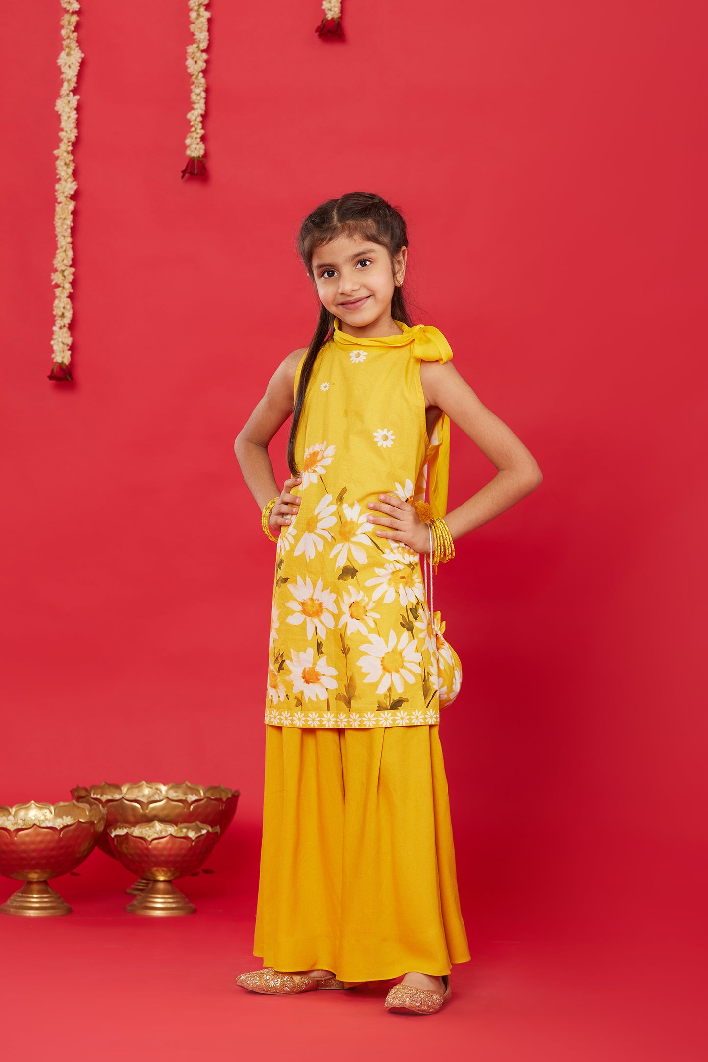 SUNNY DAISY KURTA WITH PALAZZO FOR KIDS