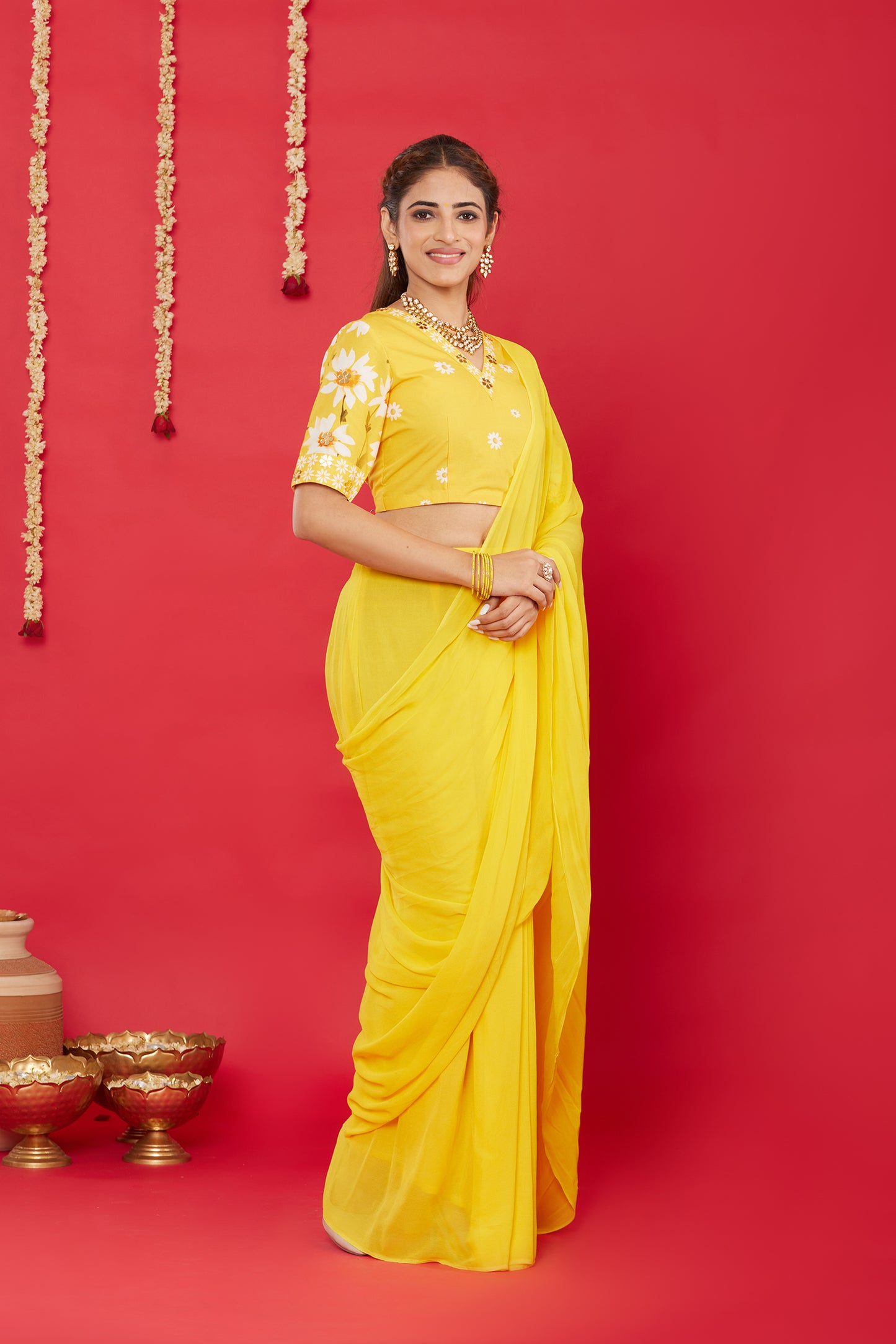 SUNNY DAISY SAREE SET