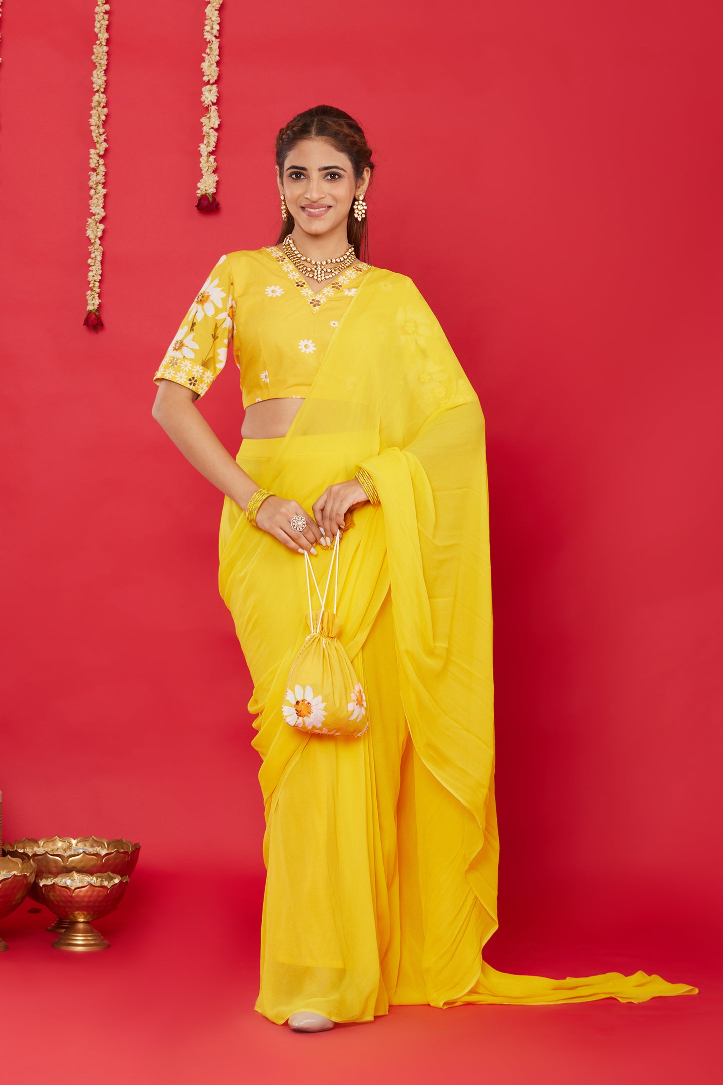 SUNNY DAISY SAREE SET