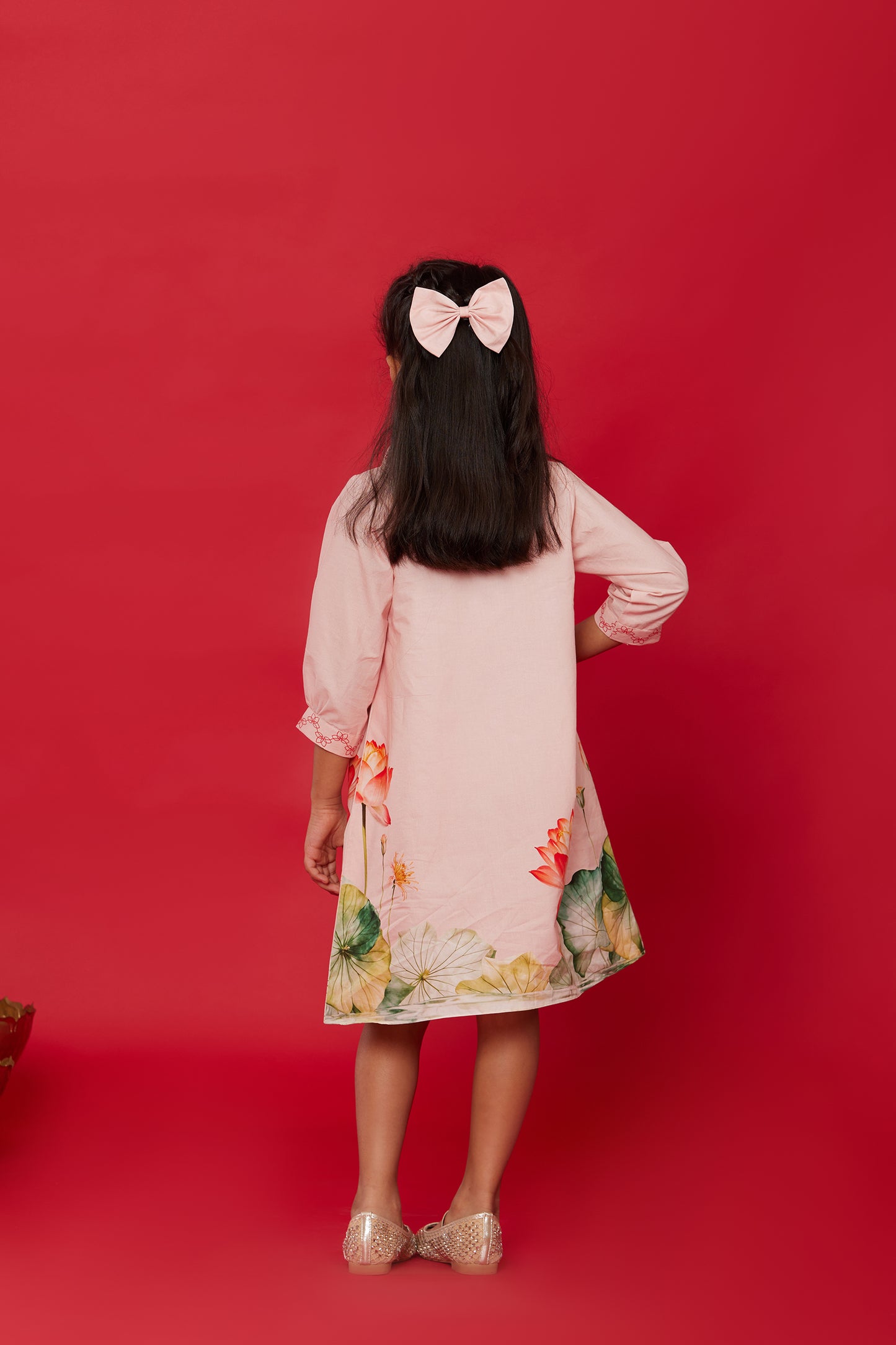 LOTUS BLOOM COTTON KIDS DRESS