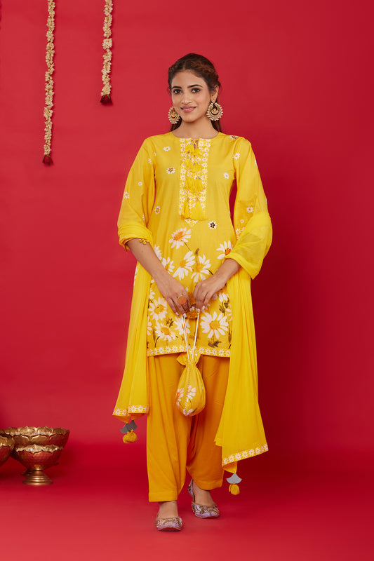 SUNNY DAISY KURTA WITH SALWAR AND DUPATTA