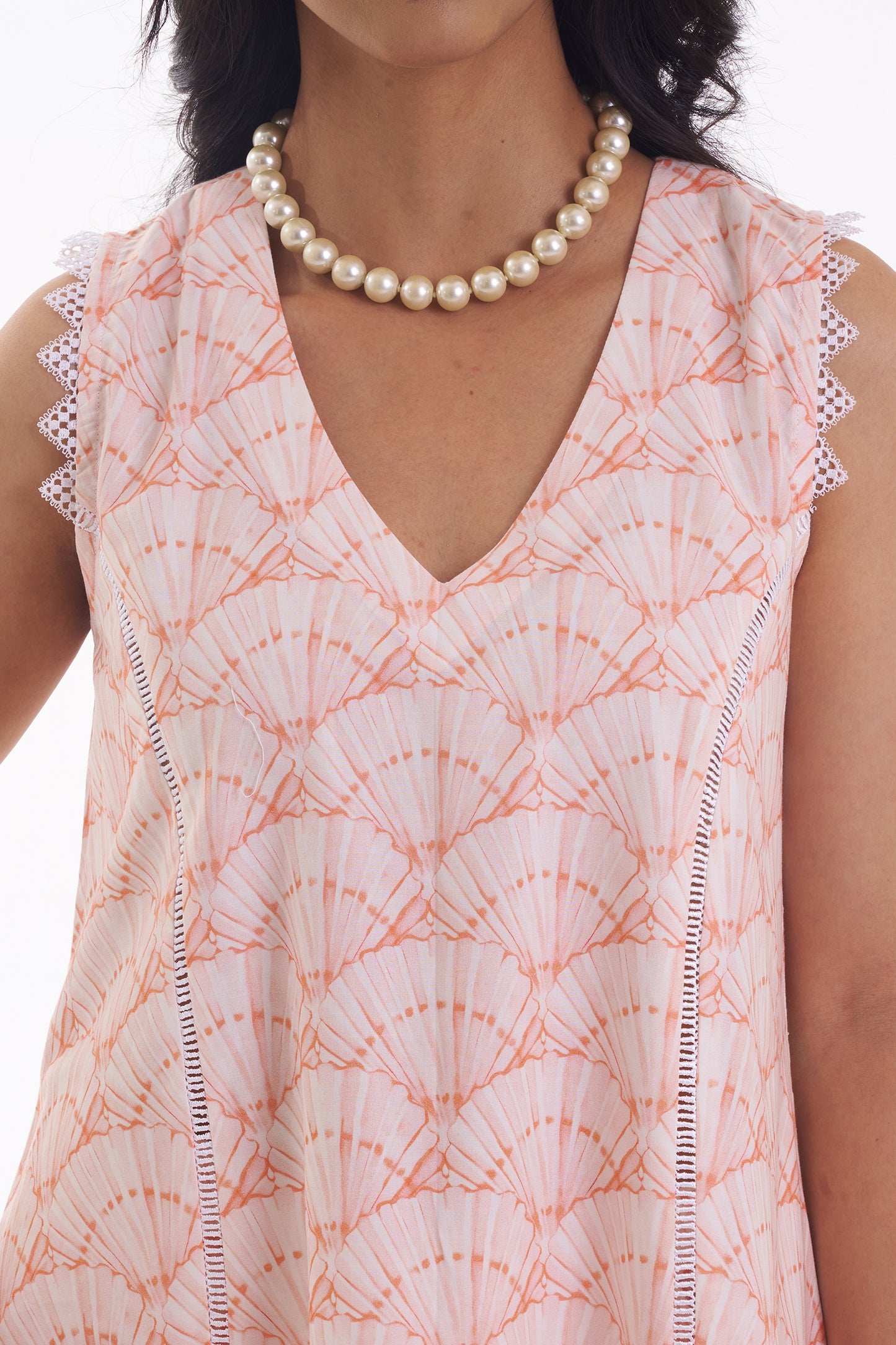 CORAL BLOOM SLEEVELESS CO-ORD SET