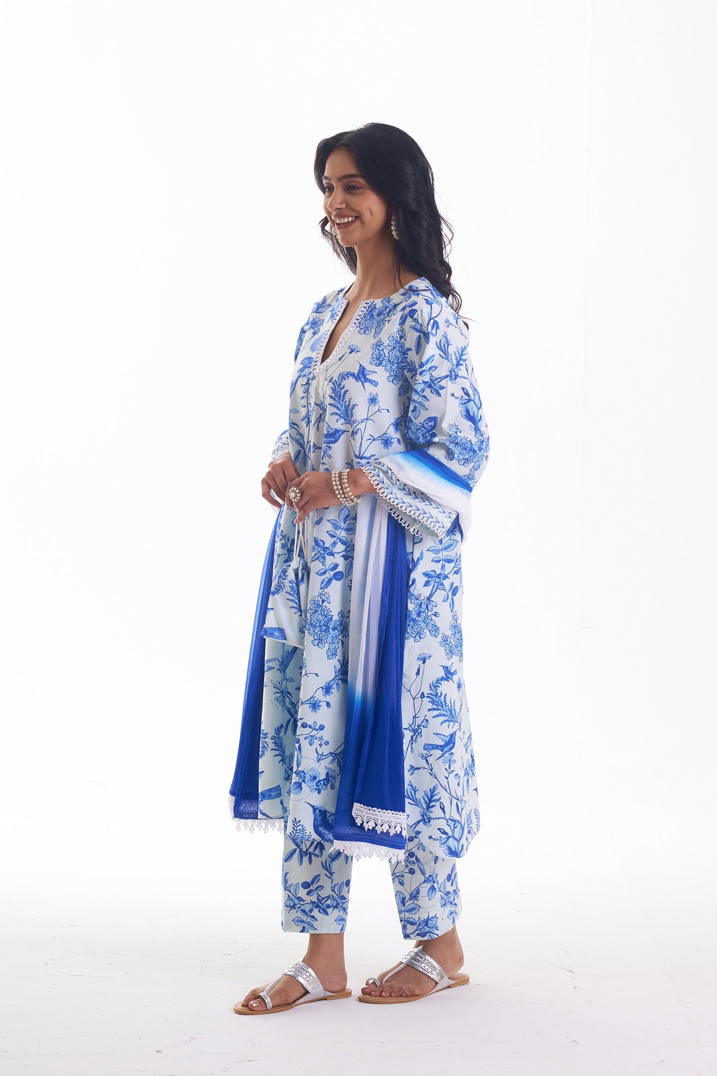 AZURE TOILE A LINE SUIT SET