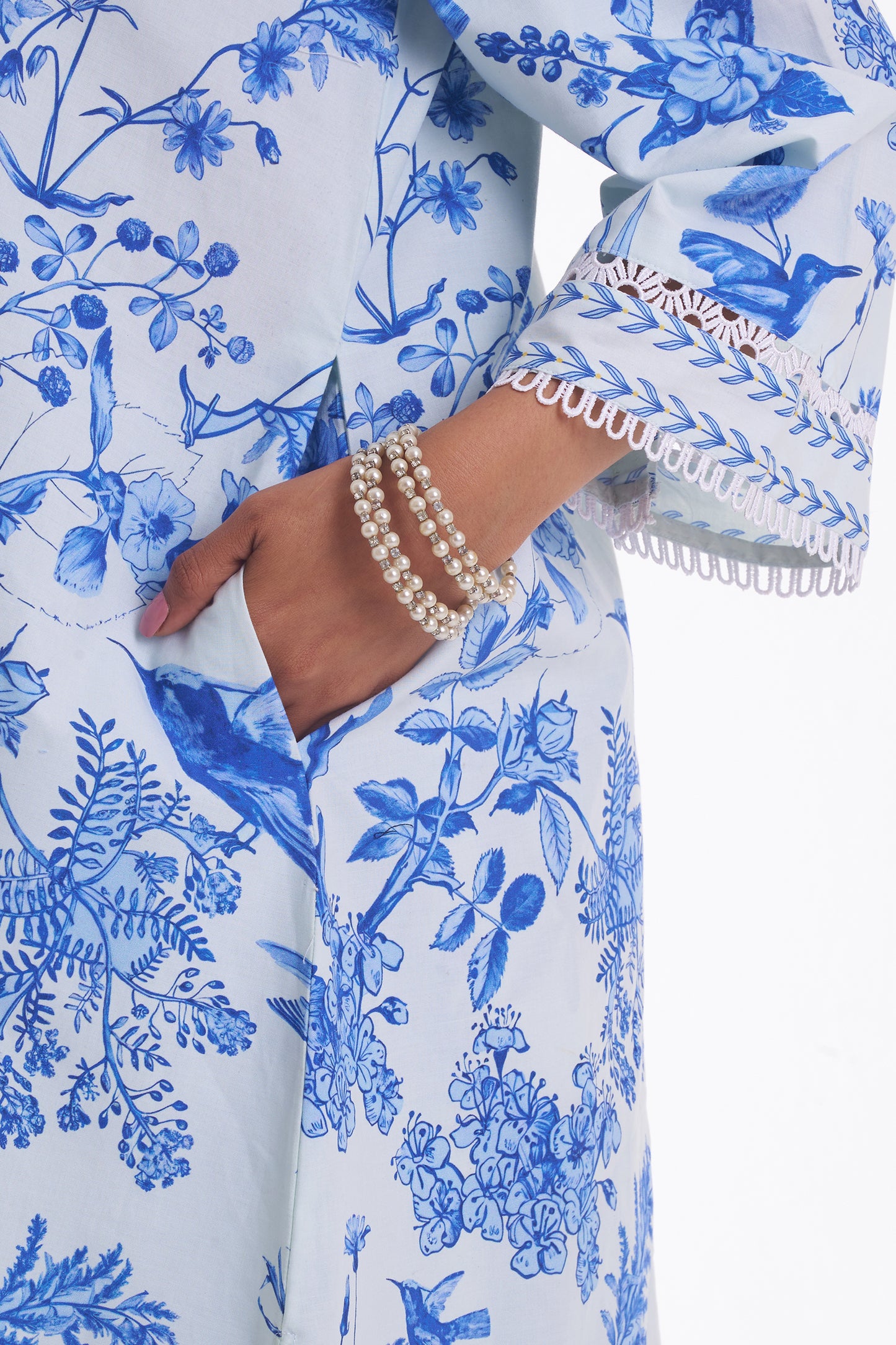 AZURE TOILE A LINE SUIT SET