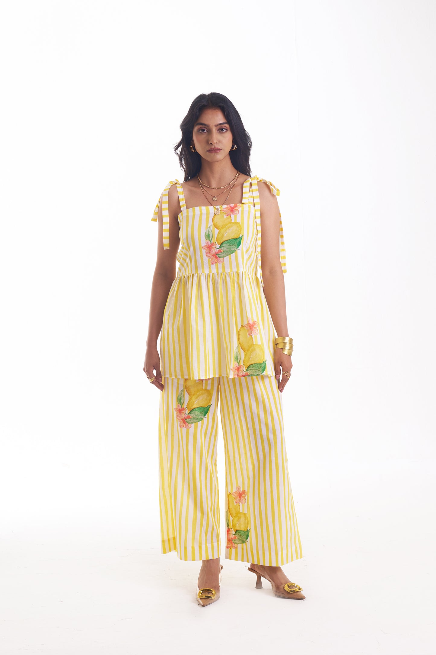 LEMON CANDY CRUSH TIE-UP CO-ORD SET